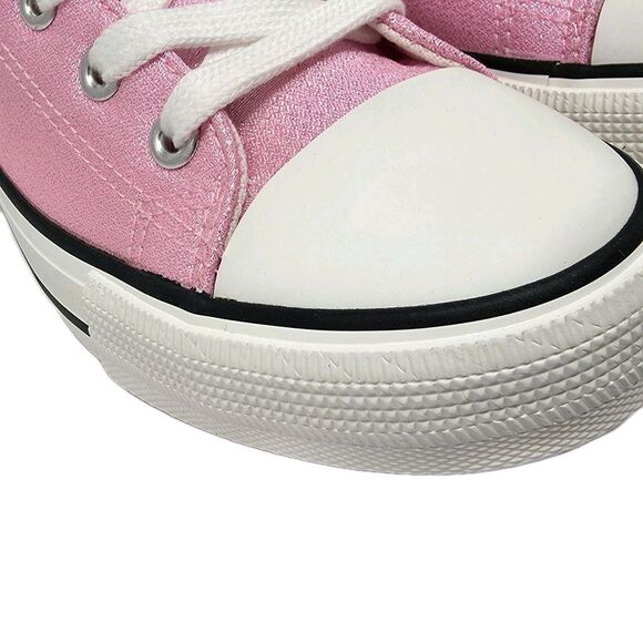 Weestep Kids Princess Pink Glitter High Top Canvas Sneakers Size 1 NEW - Picture 10 of 14